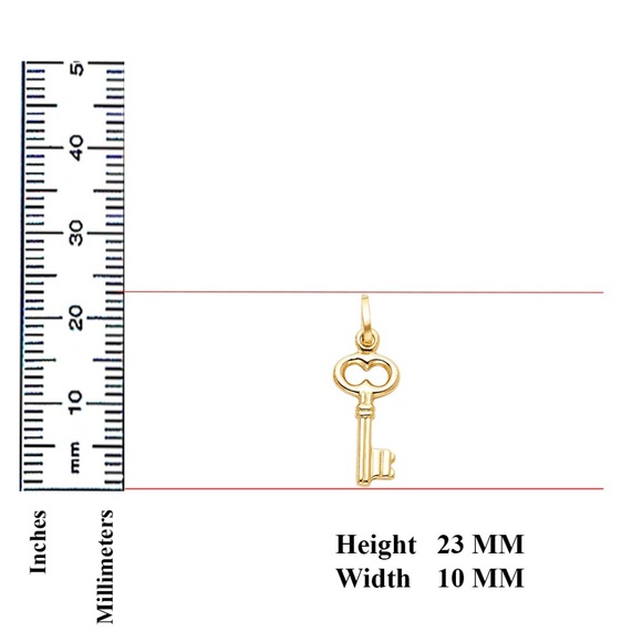 *VINTAGE* 14K Yellow Gold Open Oval Skeleton Key Pendant • PENDANT ONLY - Picture 4 of 4